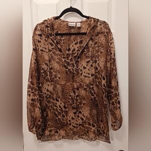 Chico's Leopard Print Women's Top Sz 1